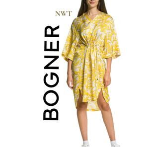 NWT Bogner Tecla Yellow Print Dress Size US 4 EU 34